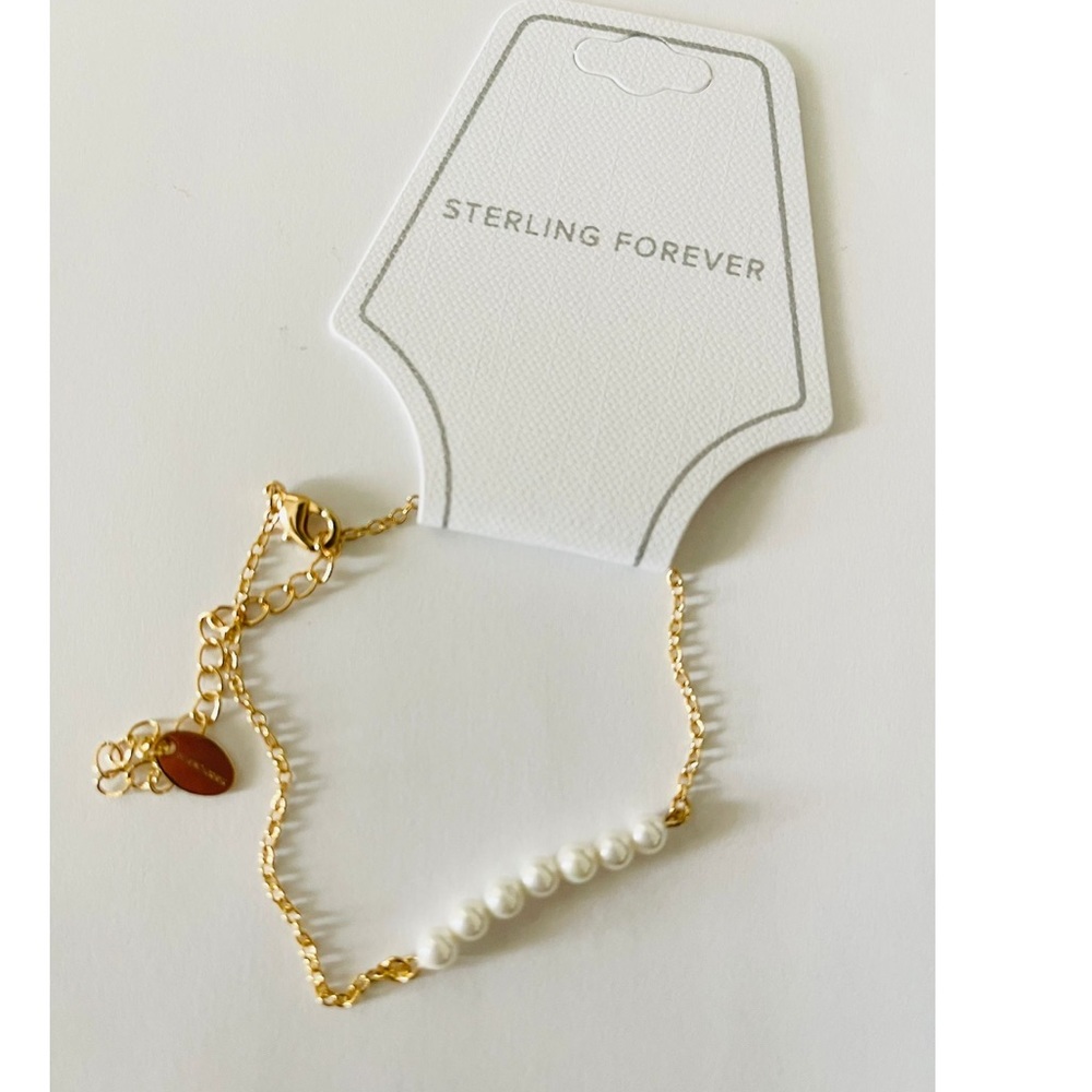 Sterling Forever Dainty Pearl Bracelet - Picture 6 of 9